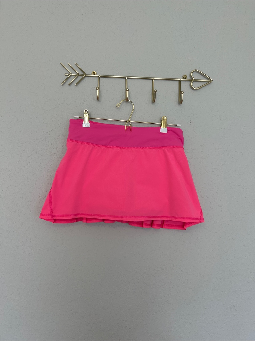 Lululemon Back On Track Skirt 6 Paris Pink Ruffle Running Skort Rare